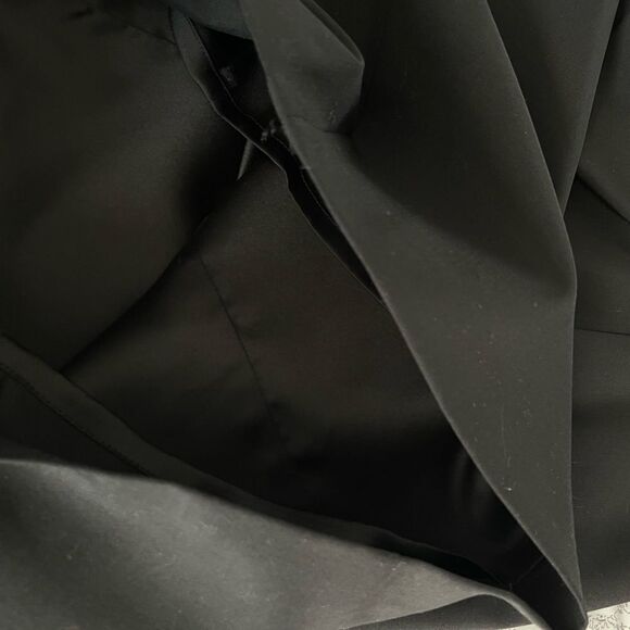 Elie Tahari Clarette sleeveless shoulder slit black cocktail dress size 8 - Picture 8 of 9